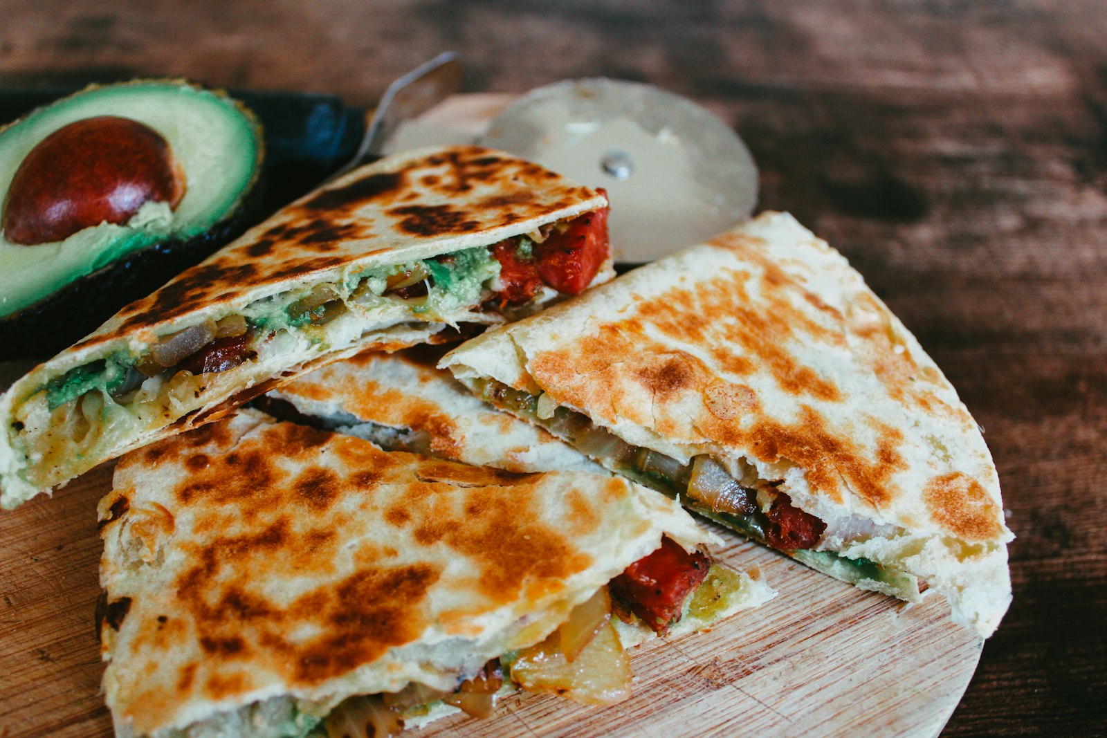 Cheesy quesadilla wedges