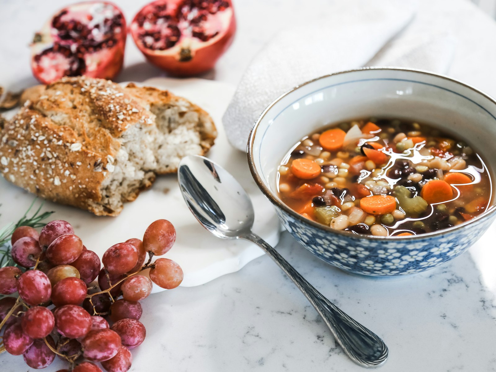Thanksgiving leftover recipes: turkey and vegetable soup in a bowl