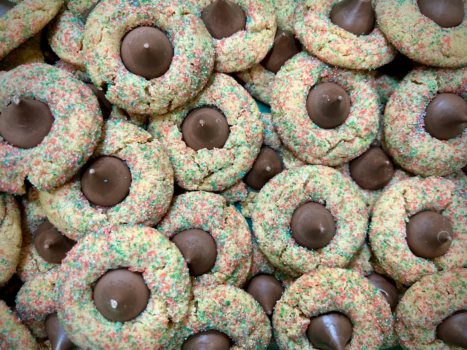 Thumbprint cookies with sprinkles