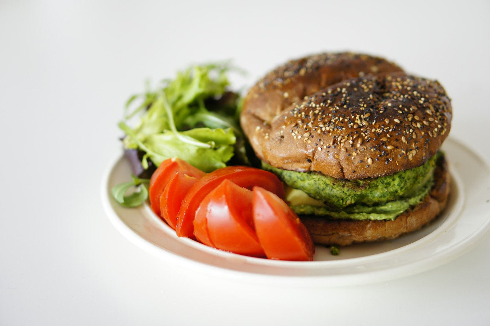 Turkey burger with salad