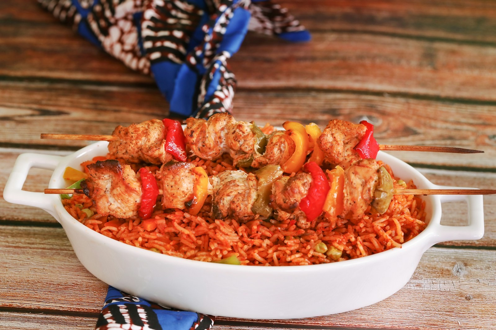 Chicken and rice skillet with herbs and lemon