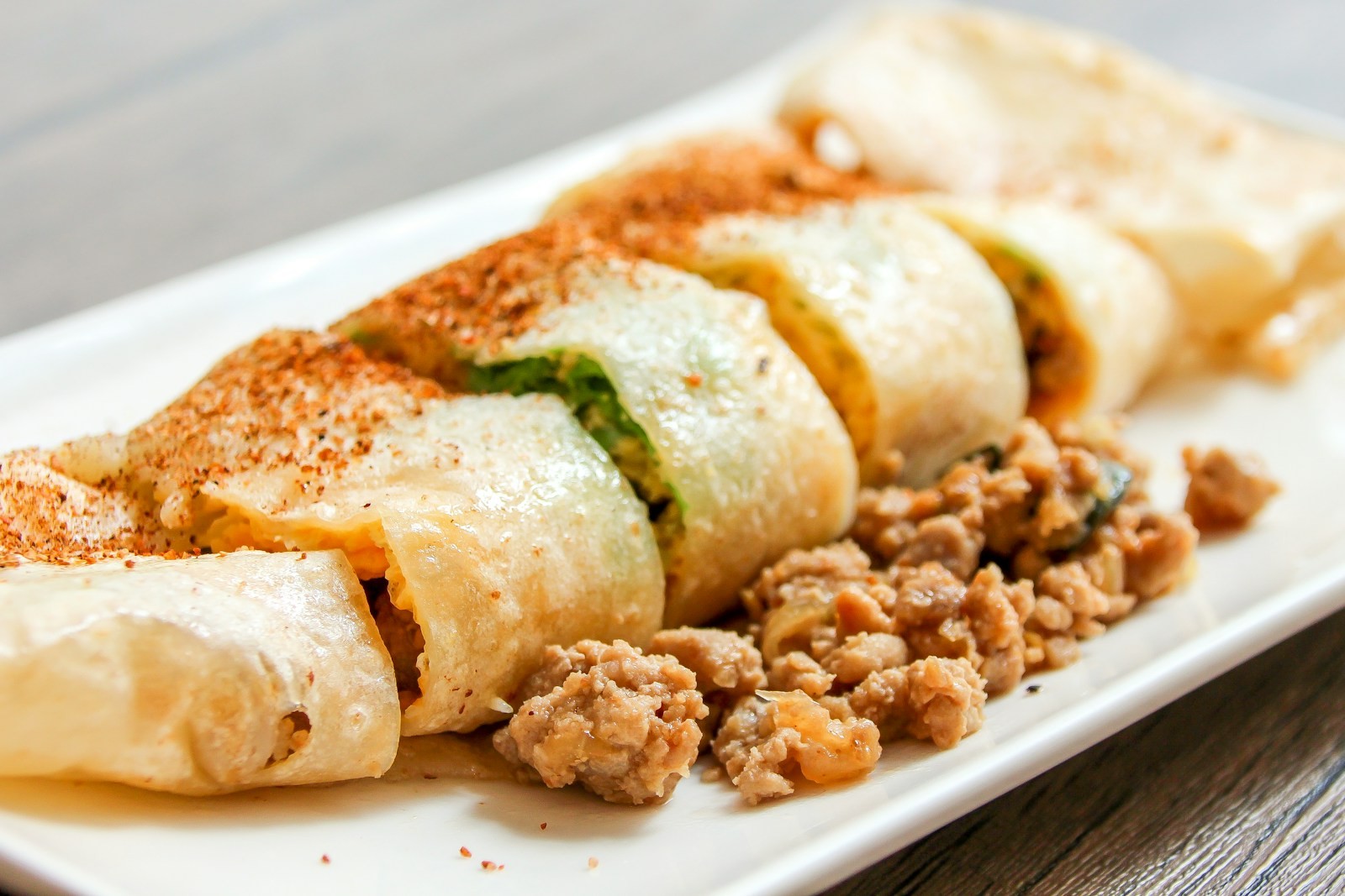 Rolled pasta bake in the style of lasagna roll-ups