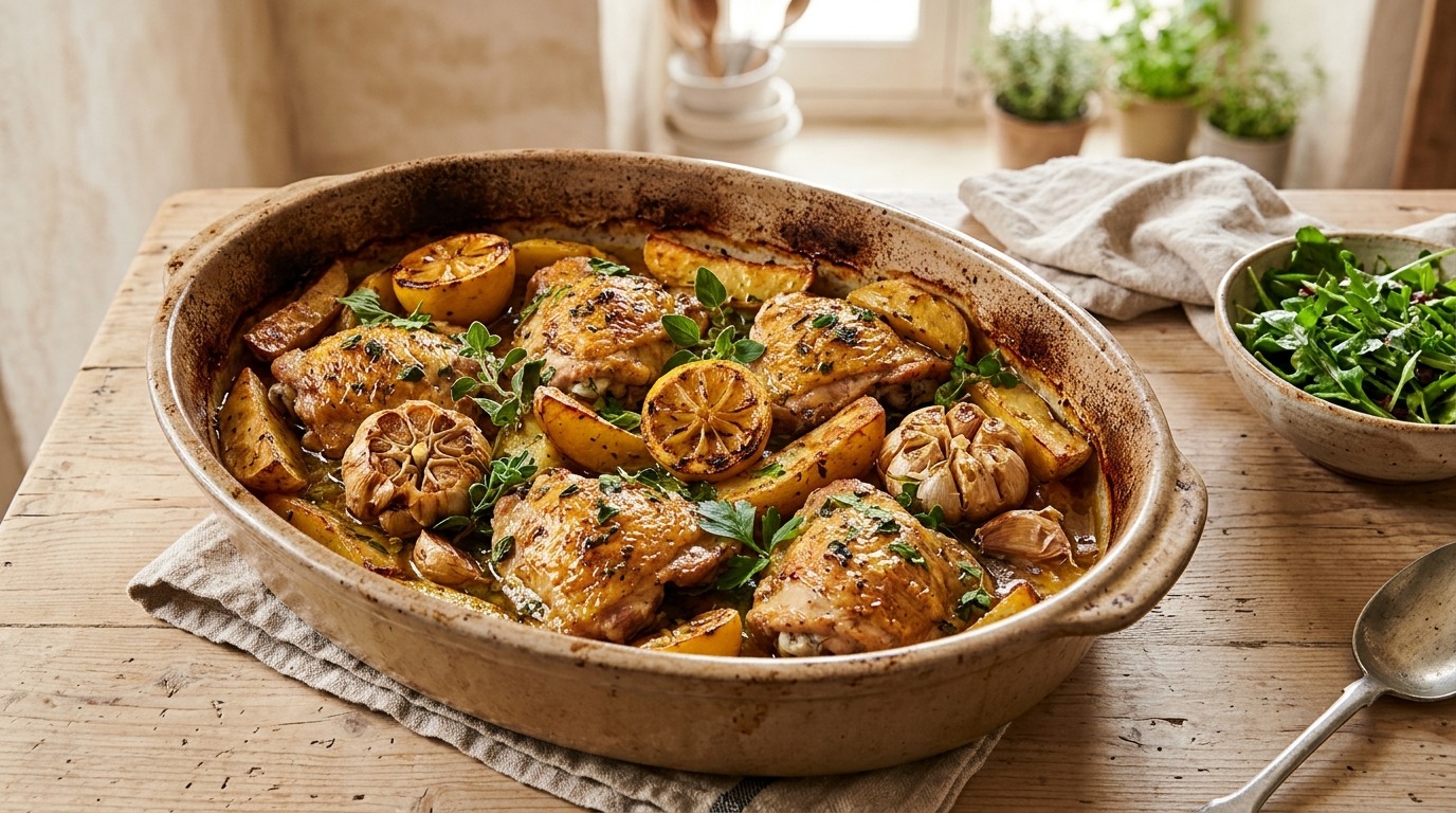 Lemon chicken and potatoes in the spirit of Valerie Bertinelli recipes