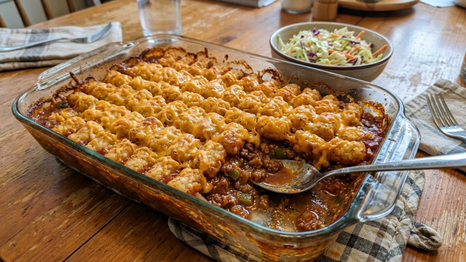 Cheeseburger Tater Tot Casserole