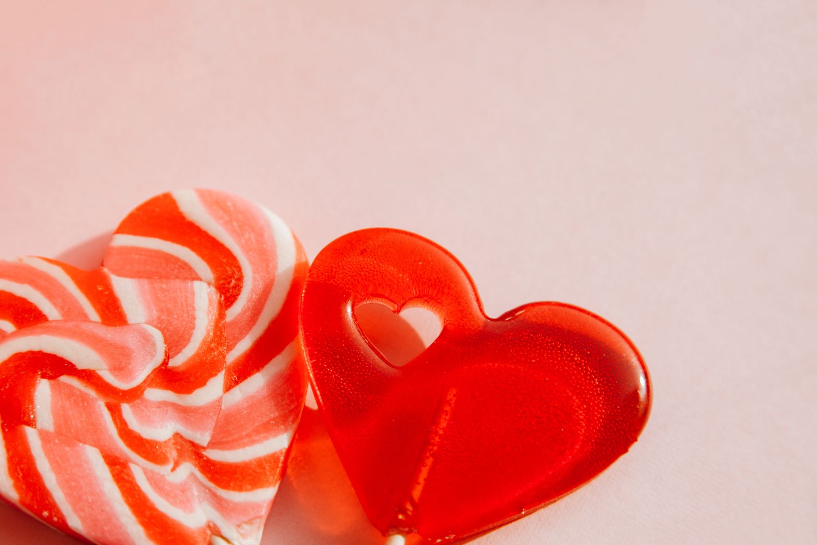 Swirled heart shaped lollipop candy