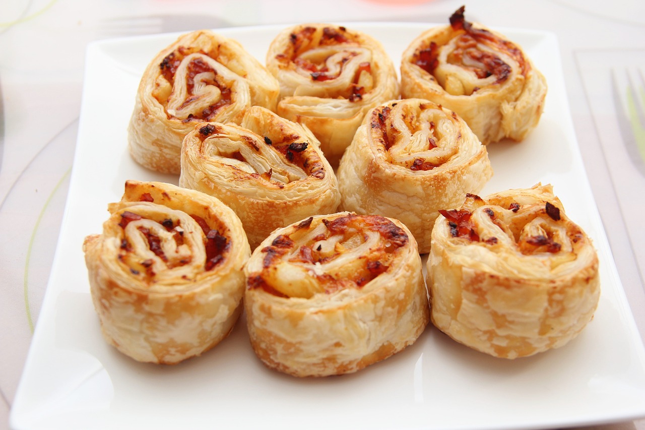 Pepperoni pizza pinwheels for a Halloween party