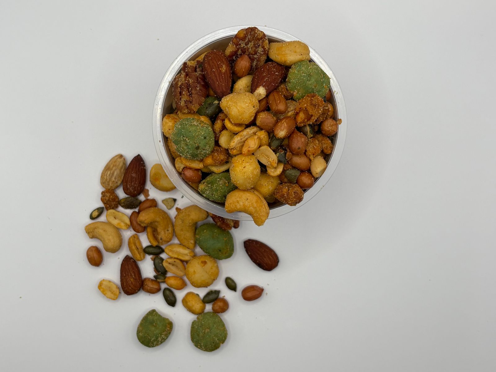 Bowl of savory snack mix with pretzels and cheese crackers
