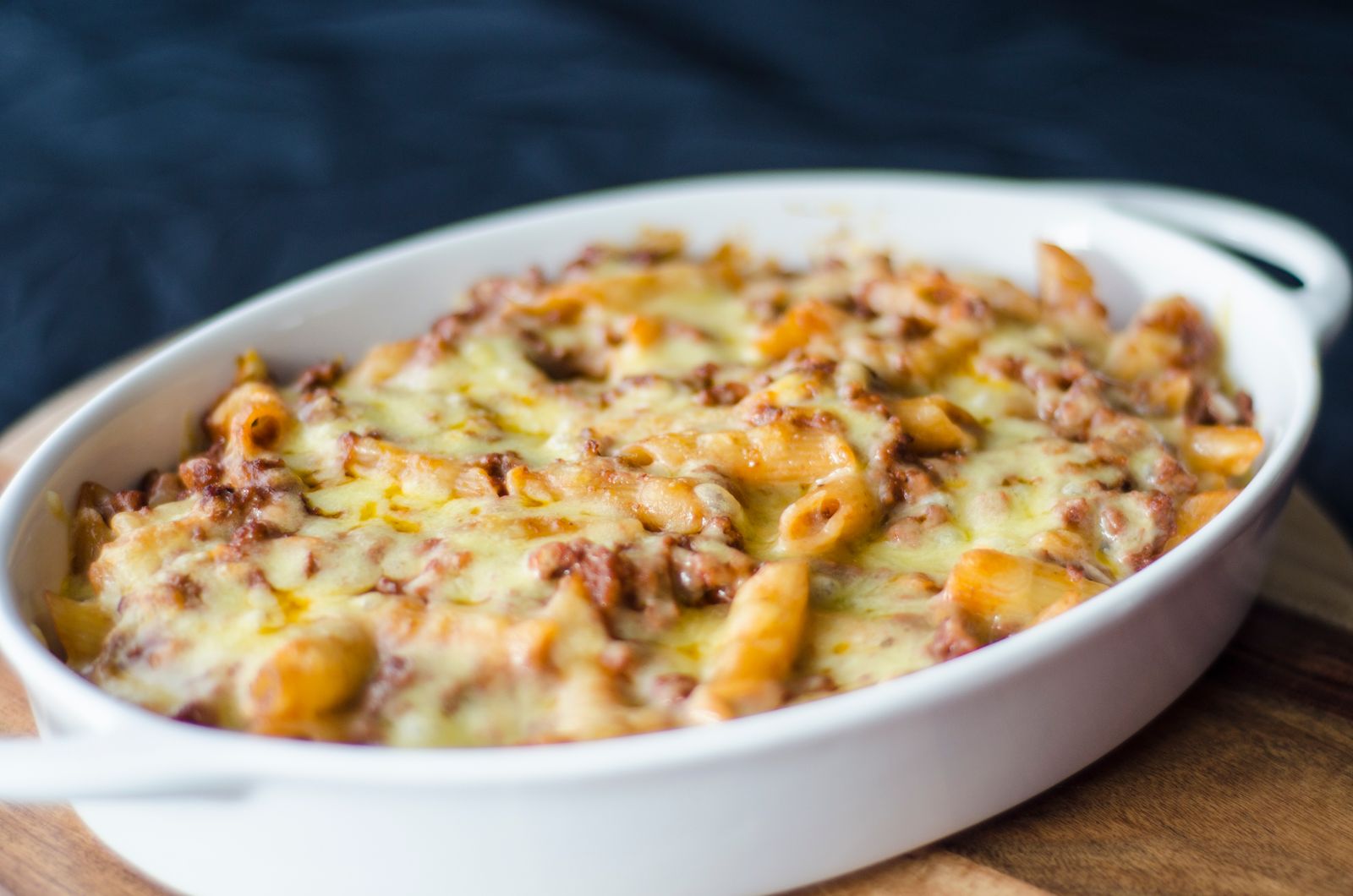 Five cheese baked mac and cheese with a crunchy panko topping