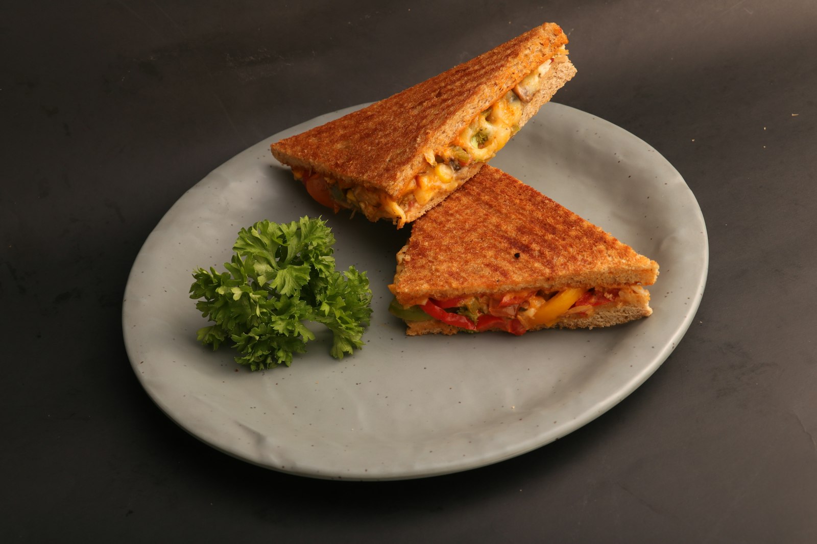 Cheddar cheese and onion sandwich on buttered bread