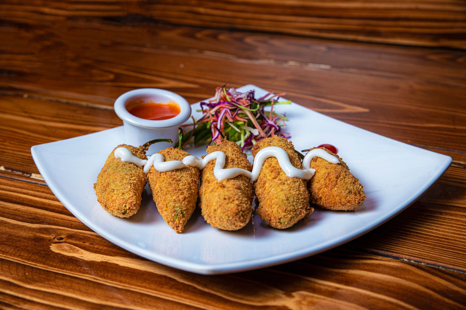 Jalapeno popper bites with dipping sauce