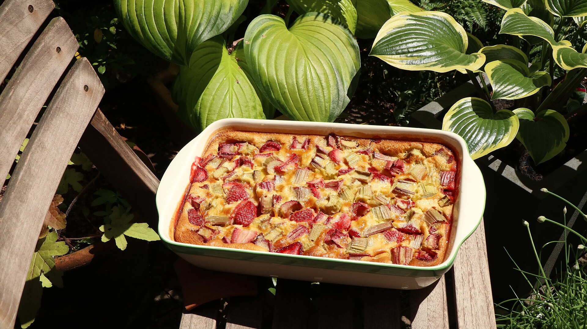 Crustless pies: a fruit clafoutis in a baking dish
