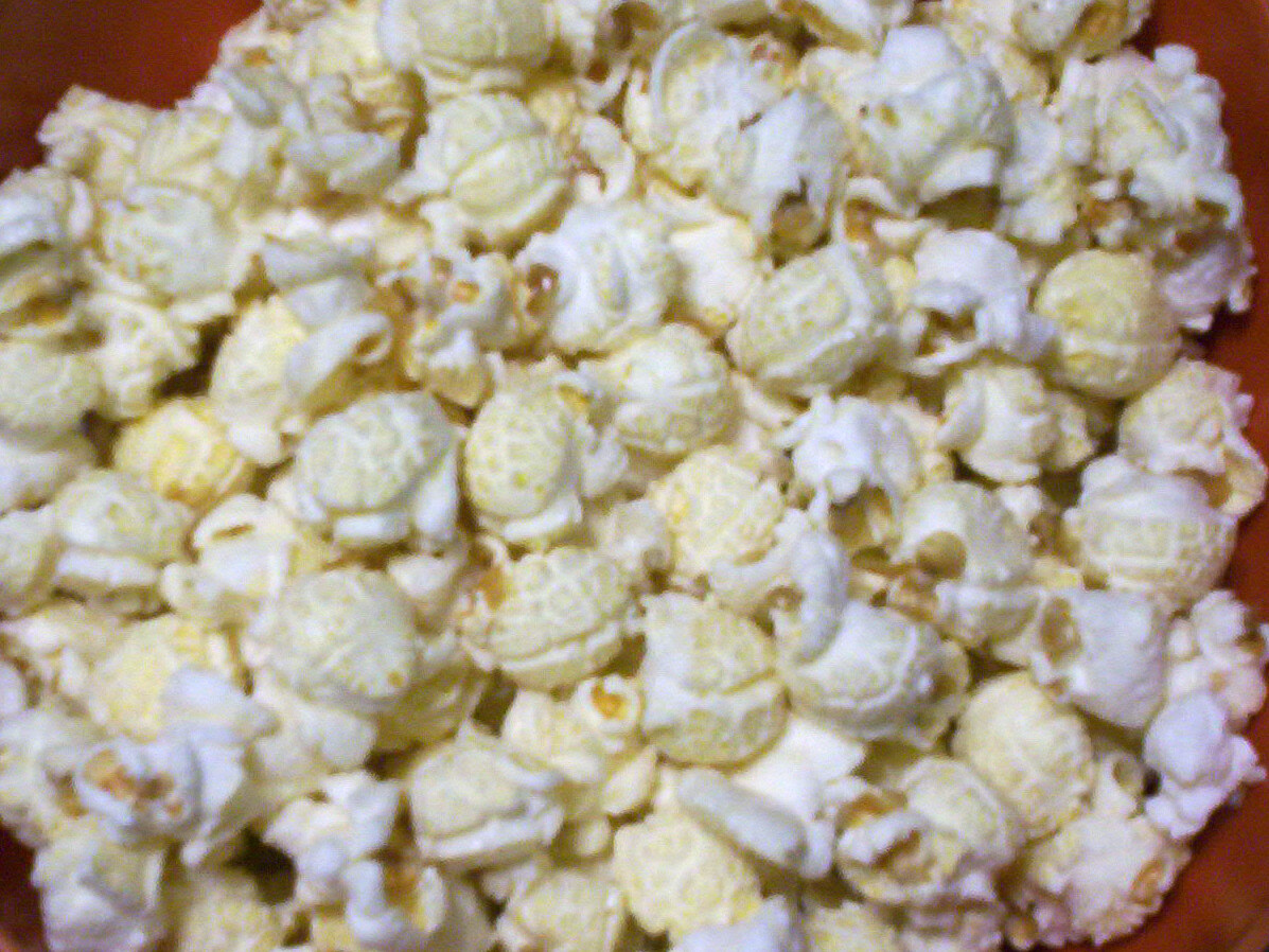 A big bowl of sweet and salty kettle corn