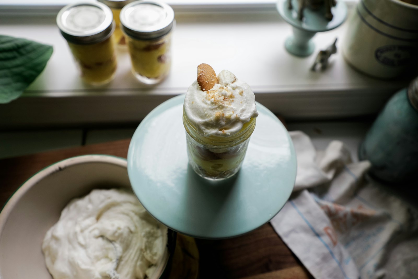 Banana pudding made with overripe bananas