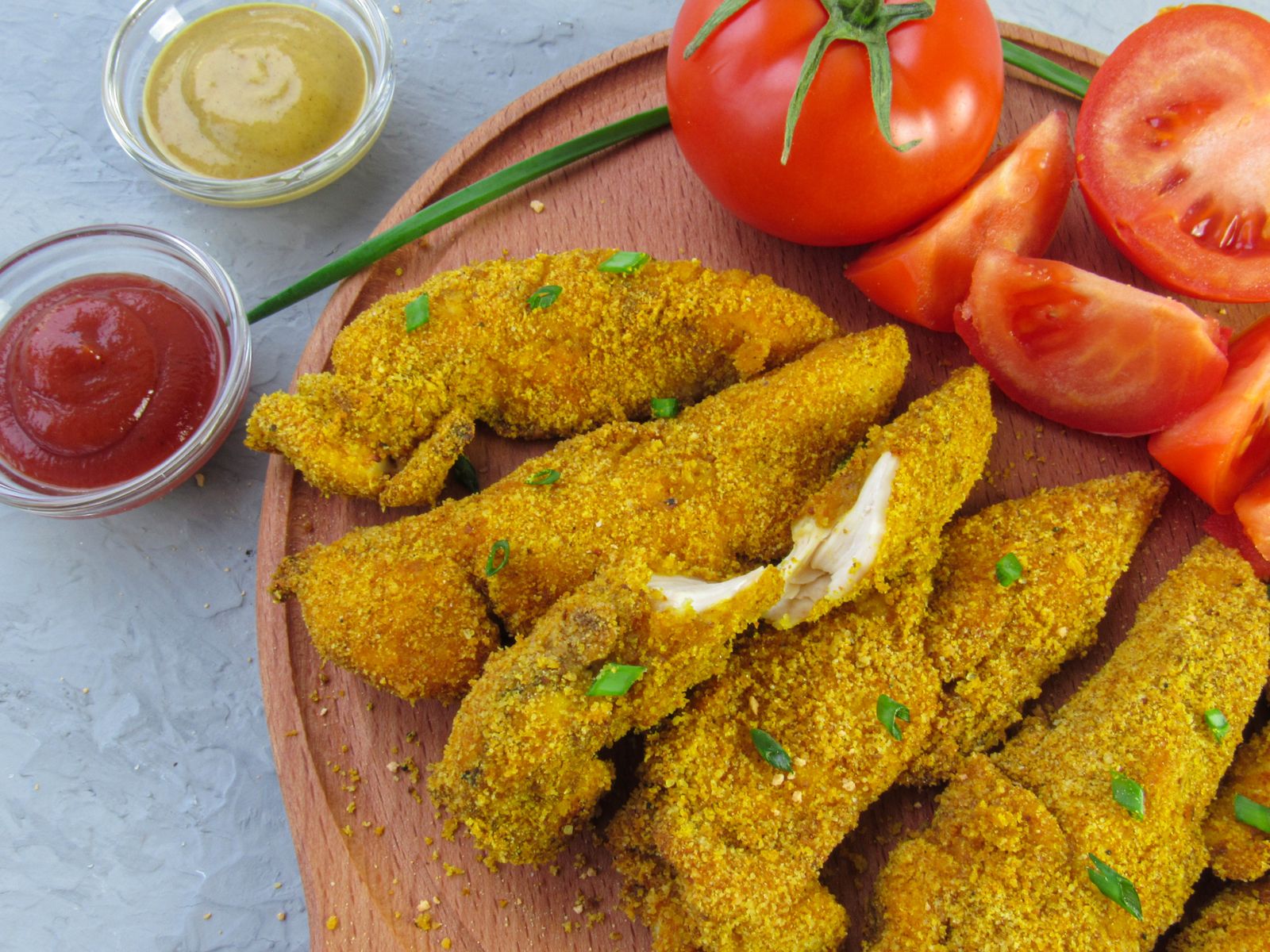 Homemade baked chicken tenders for a school lunch