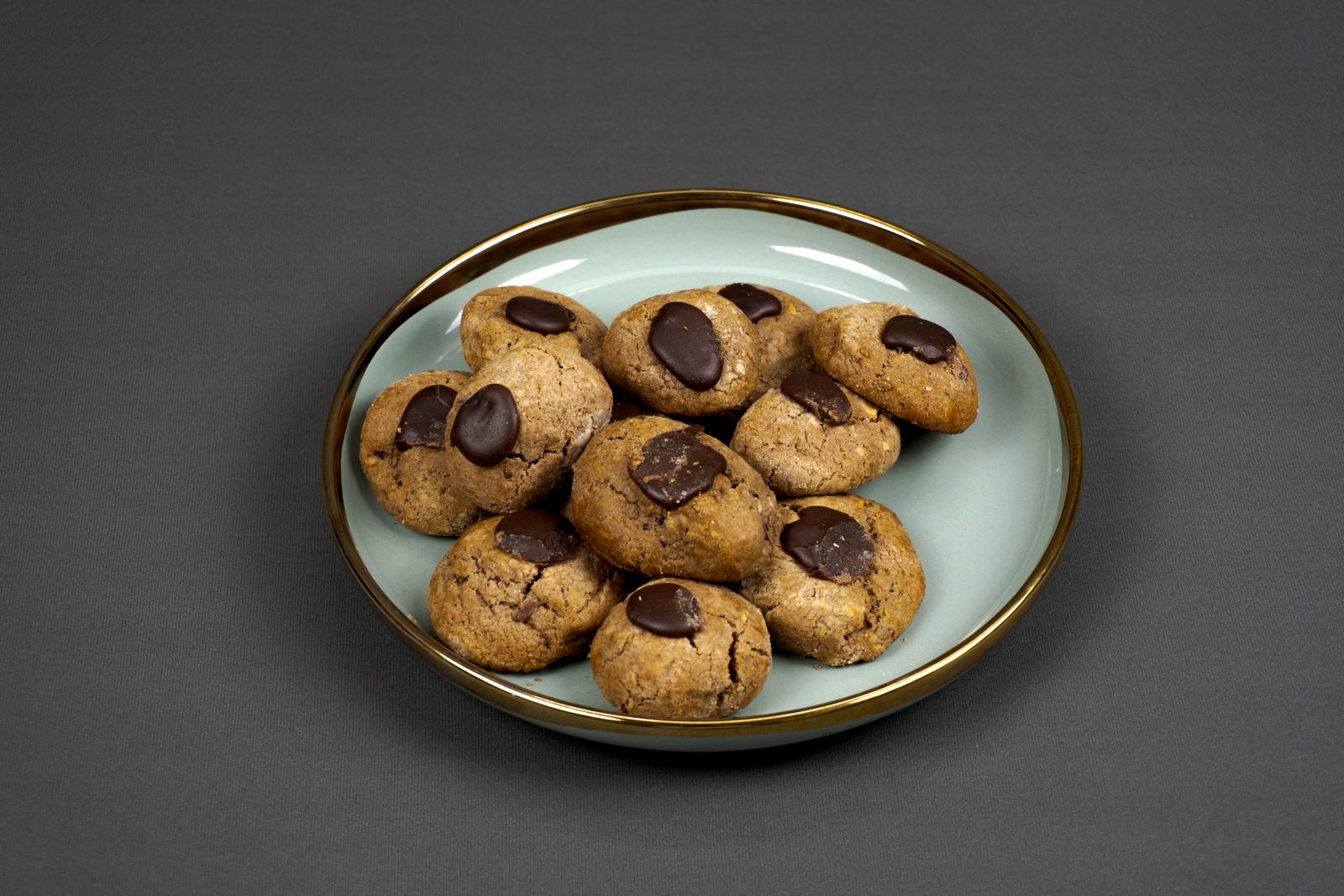 A plate of homemade chocolate chip treats