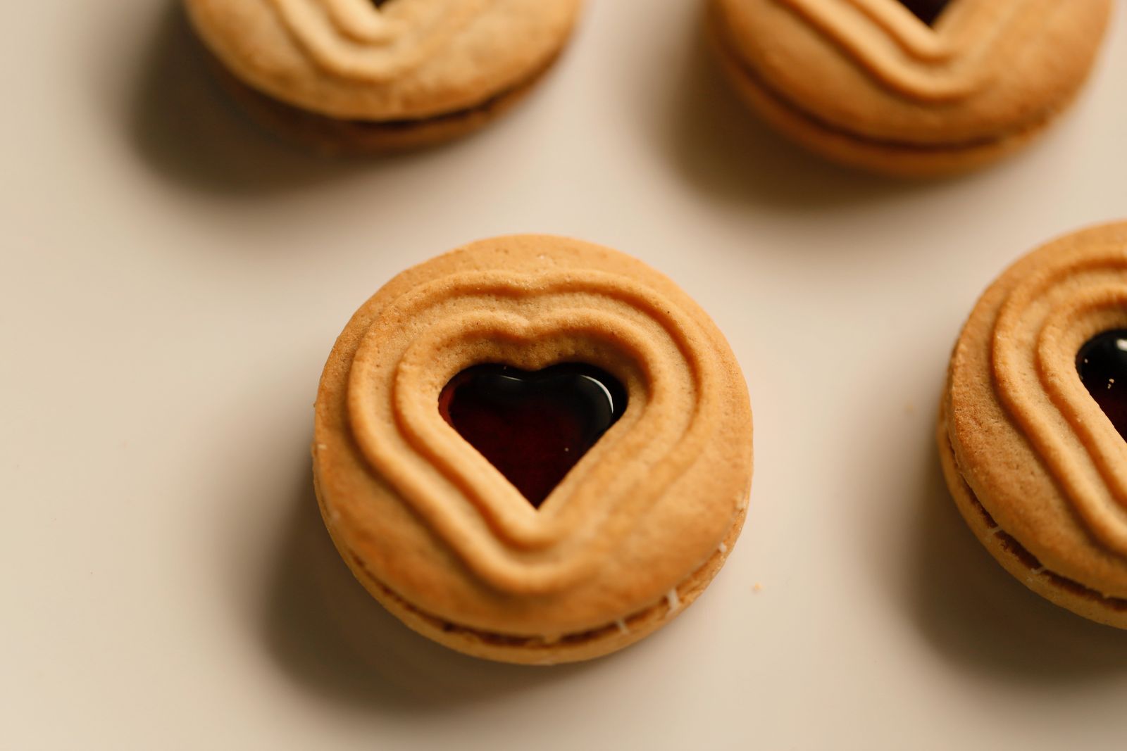 Cheesecake cookies: jam filled thumbprint style cookies