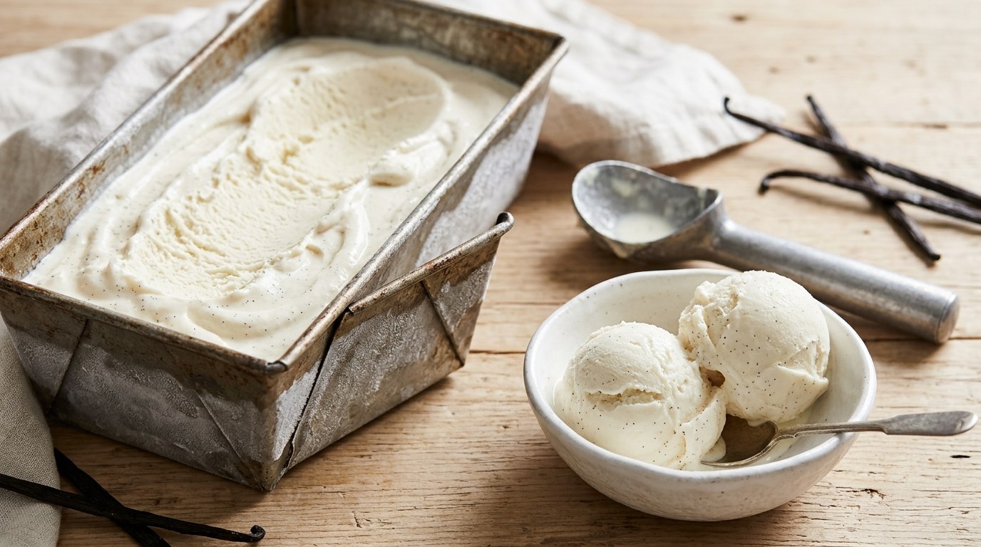 Two-ingredient recipes: no-churn vanilla ice cream in a loaf pan