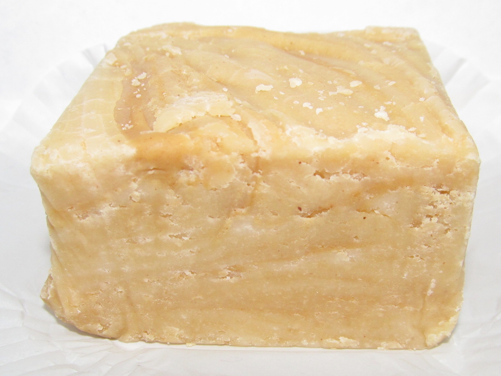 Squares of creamy peanut butter fudge