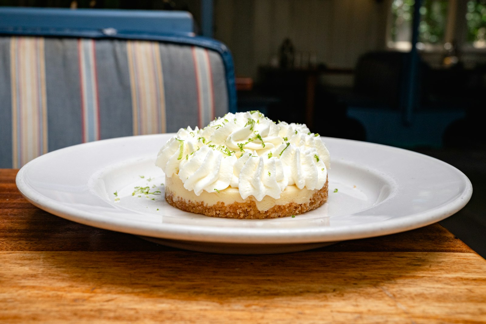 State desserts: a slice of Florida key lime pie with whipped cream