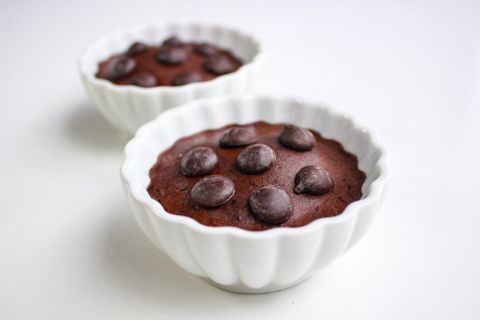 Lunch lady chocolate pudding in small bowls
