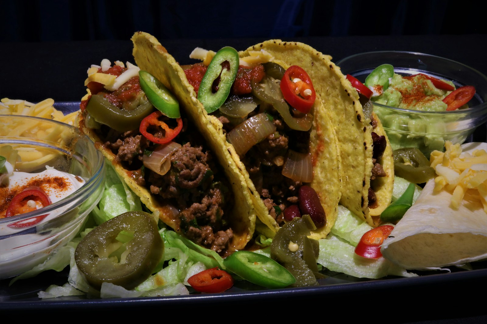 Crunchy ground beef tacos for a school lunch taco day