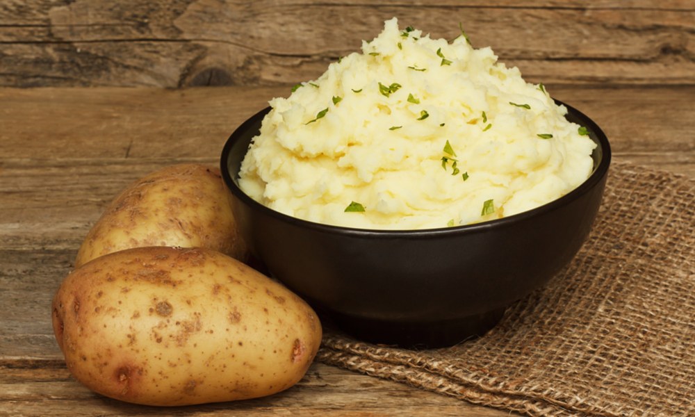 Bowl of creamy slow cooker mash