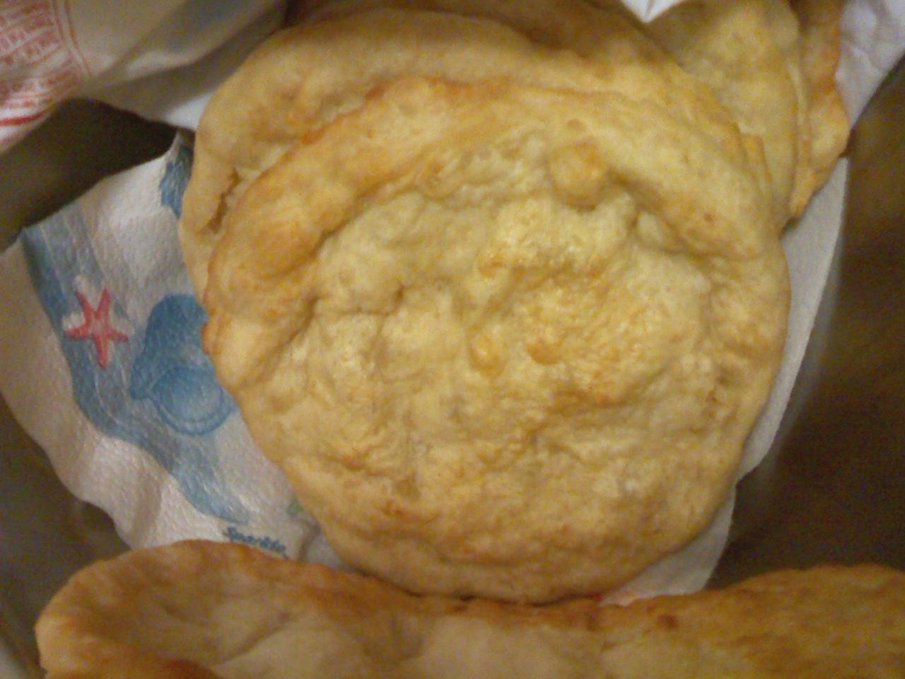 Plain golden Navajo fry bread rounds