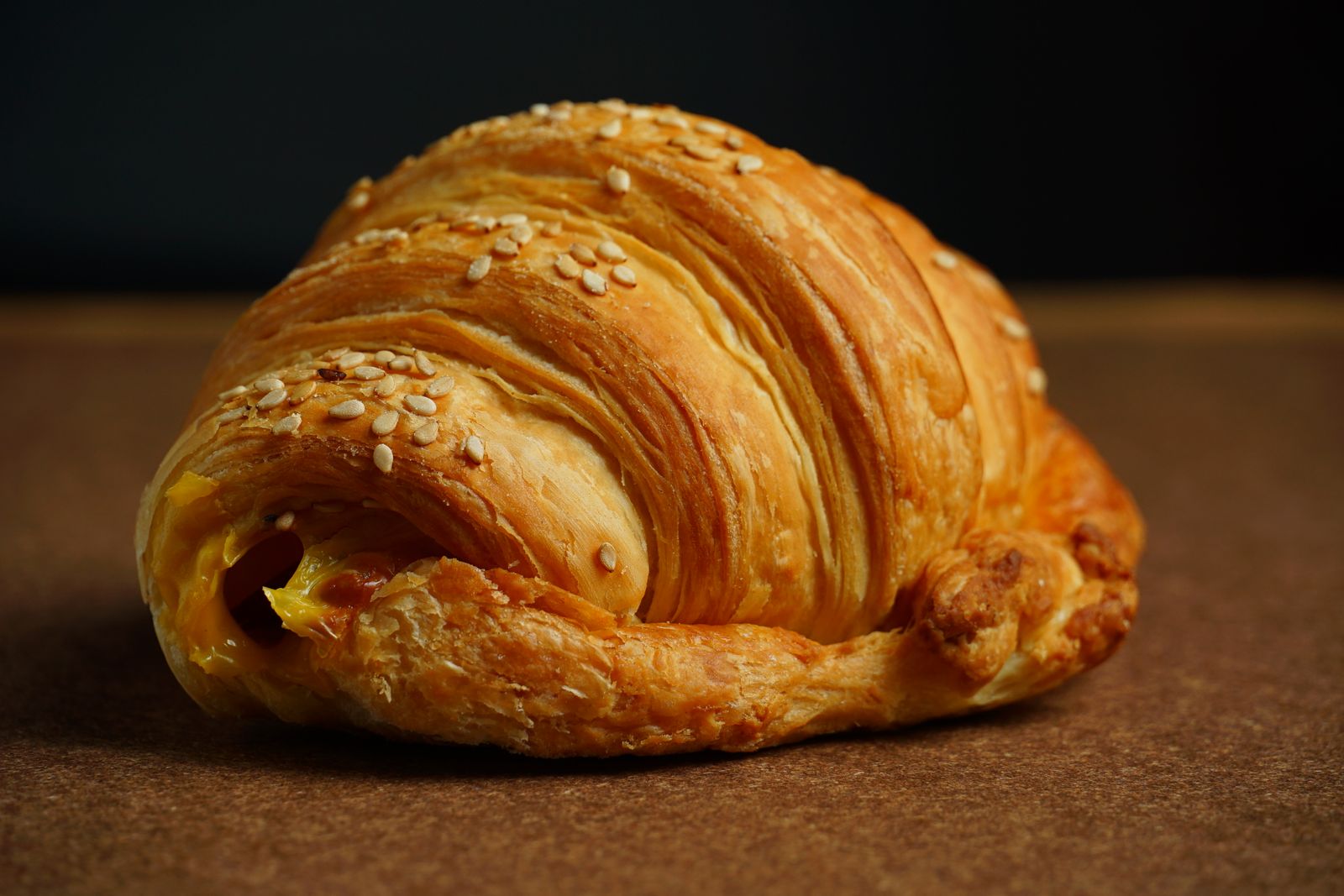 Golden cheese topped pastry fresh from the oven