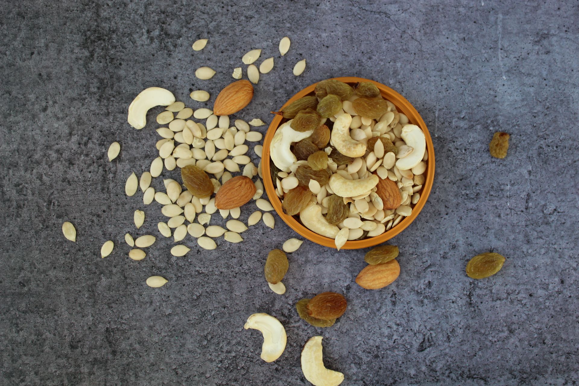 Ranch roasted mixed nuts and seeds in a wooden bowl