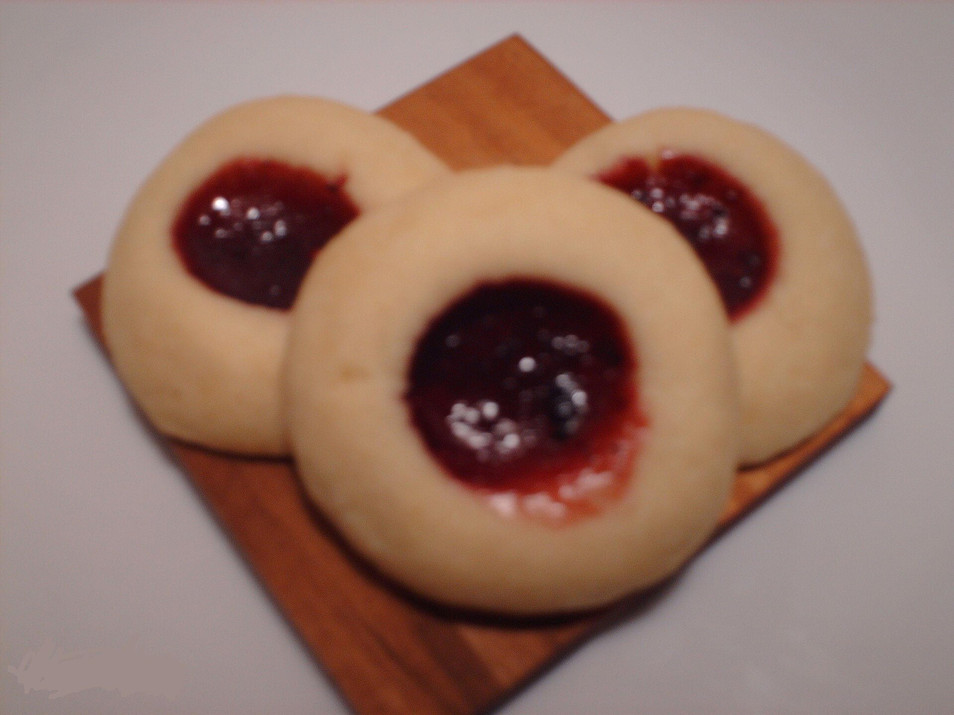 Swedish hallongrottor raspberry thumbprint cookies