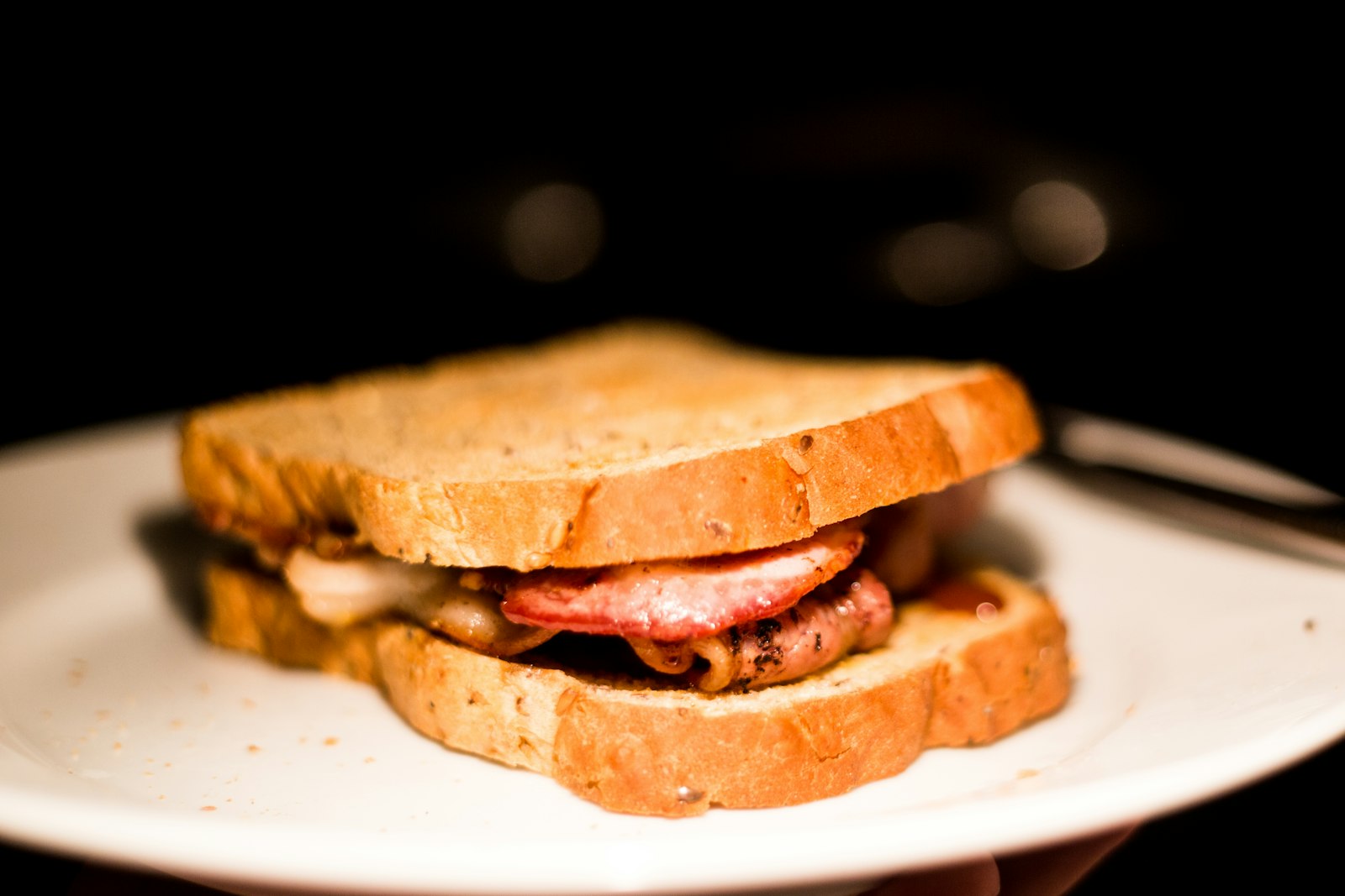 Toasted sandwich made with a thick leftover slice