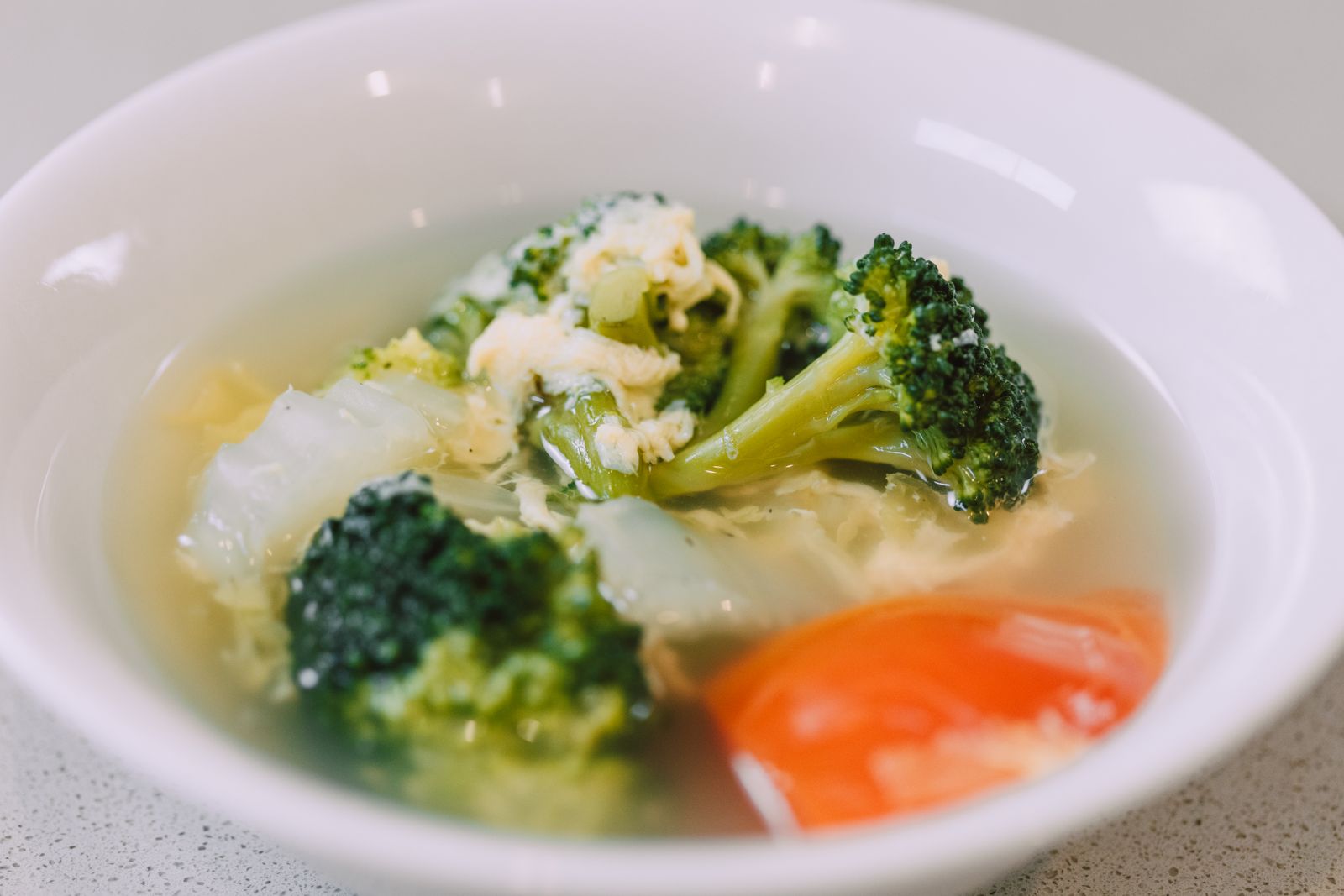 Light vegetable soup like the dinner Arnold Schwarzenegger describes