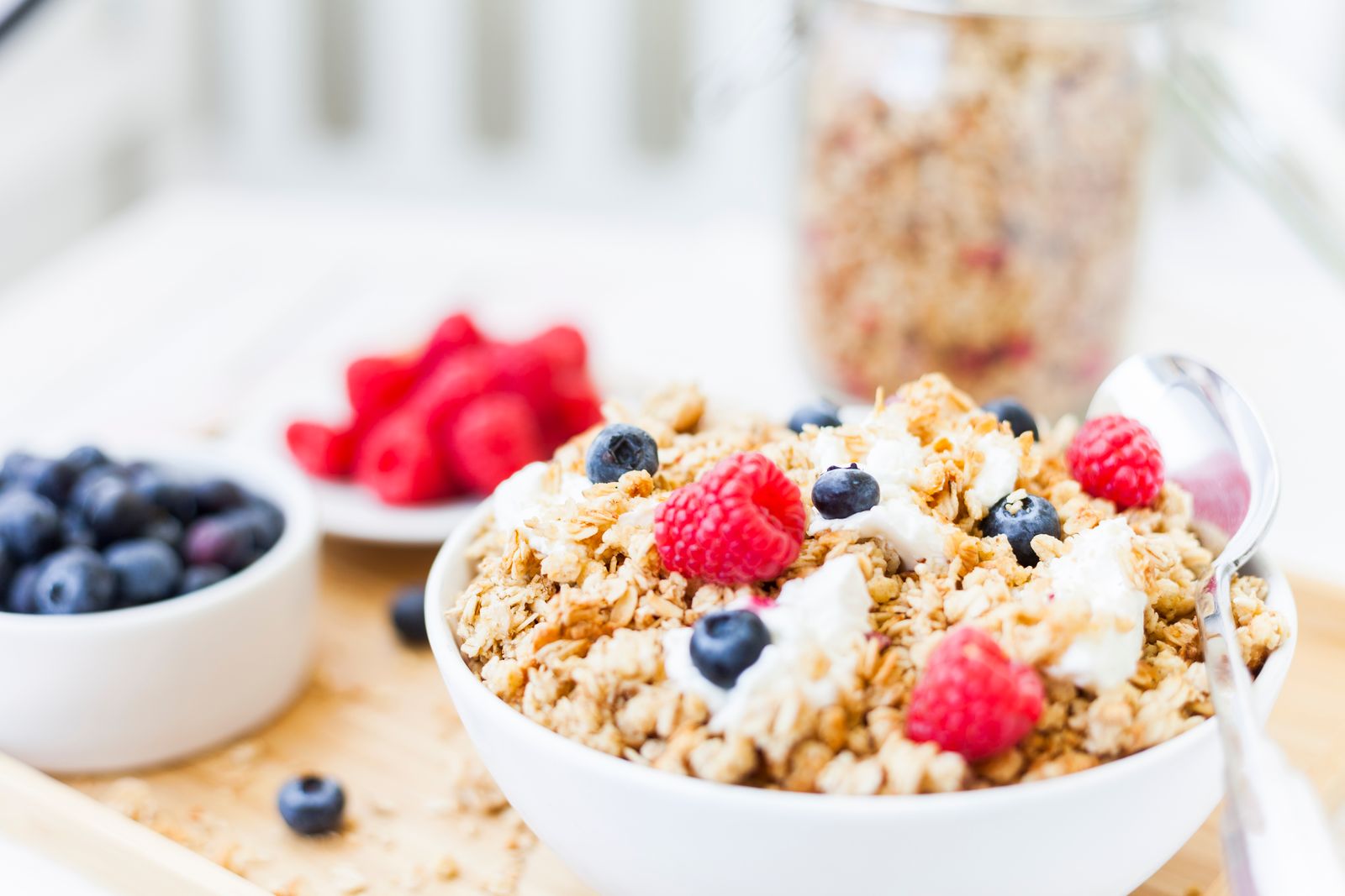 Yogurt bowl with berries and granola, an Arnold Schwarzenegger breakfast