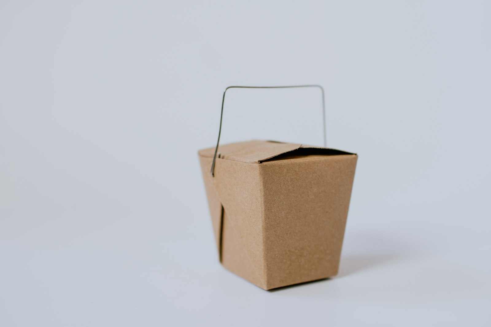 Plain paper takeout box that unfolds into a plate