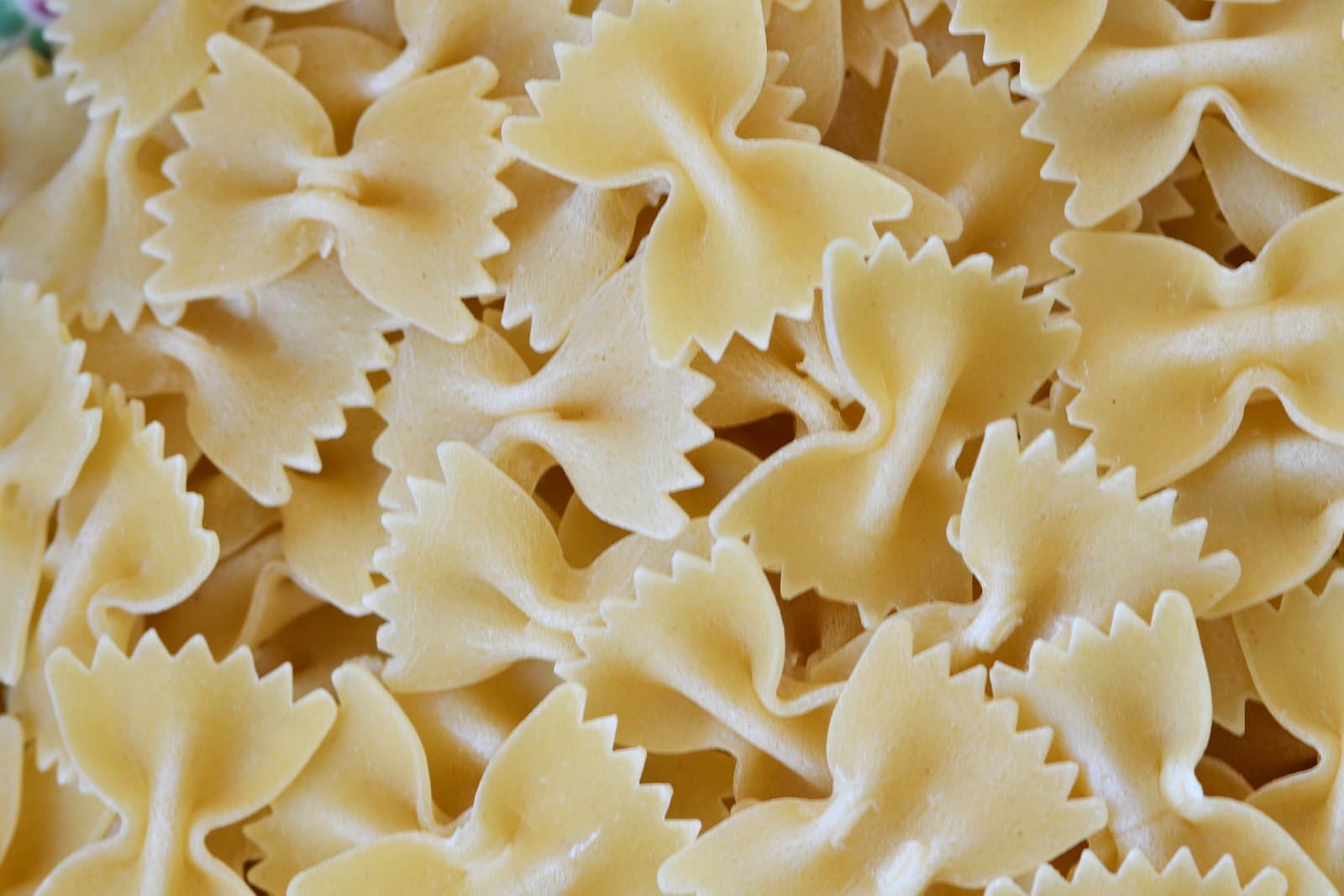 Pile of bow tie farfalle pasta