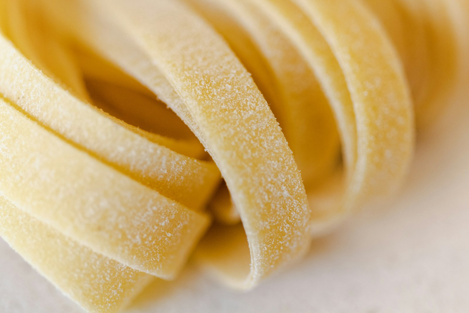 Wide ribbons of fresh pappardelle