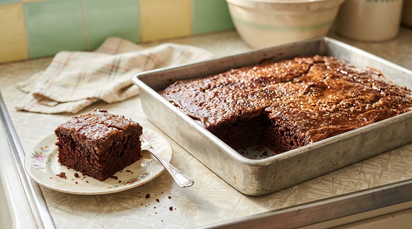 Broiled chocolate frosting cake, a Barbra Streisand favorite food memory