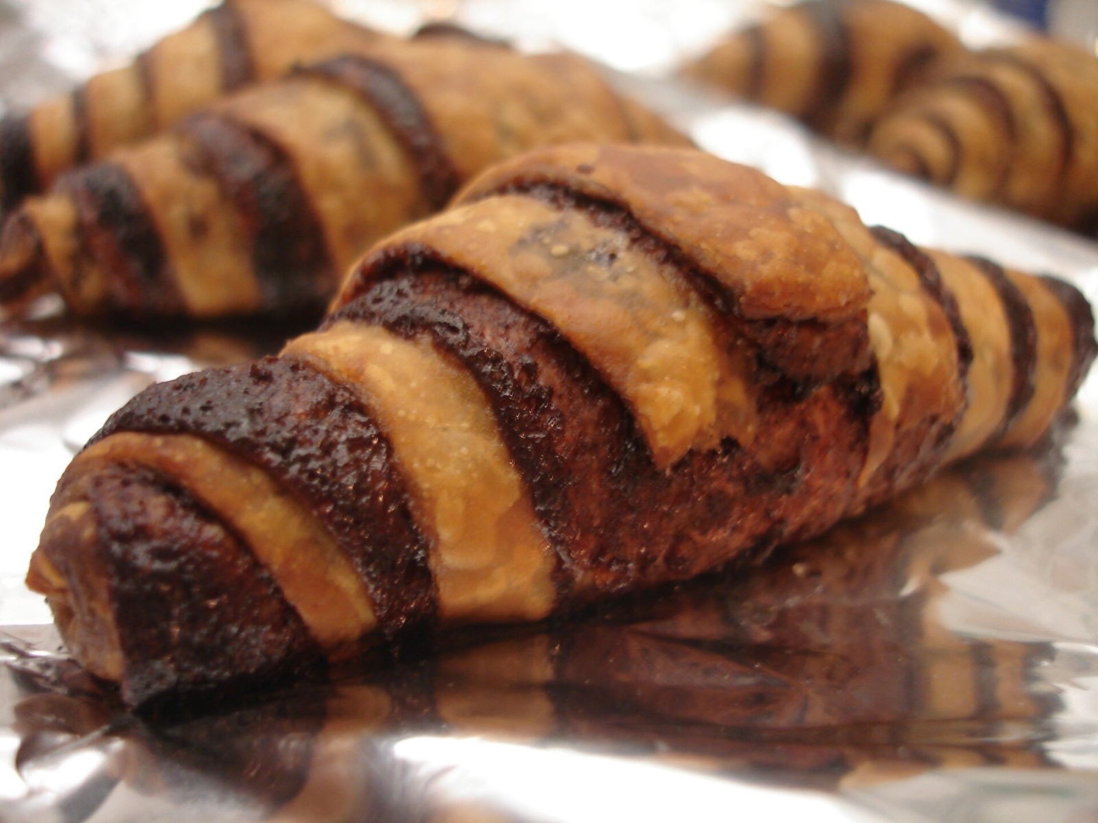 Chocolate rugelach pastries from a Brooklyn style bakery