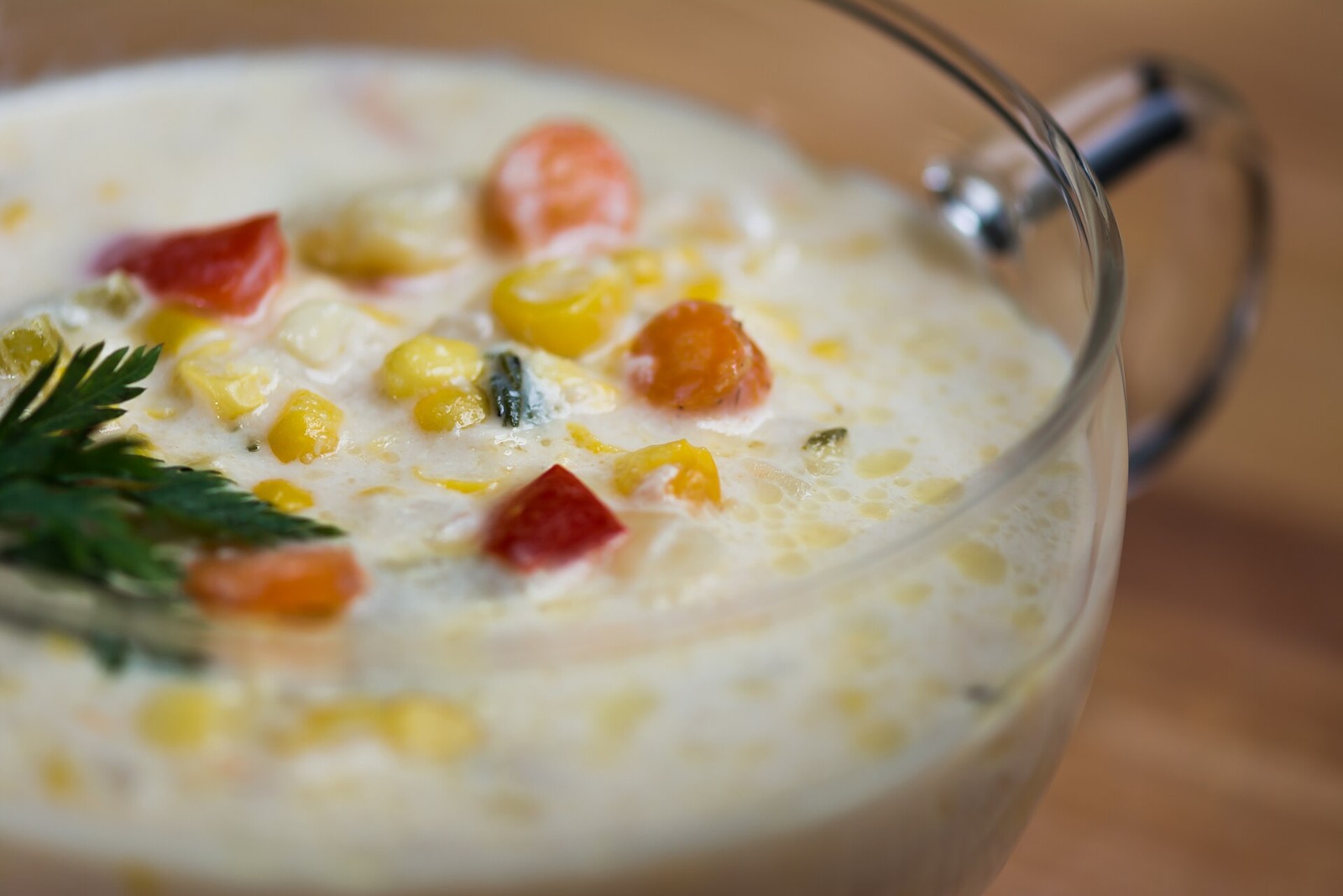 Creamy corn soup, a simple childhood comfort food