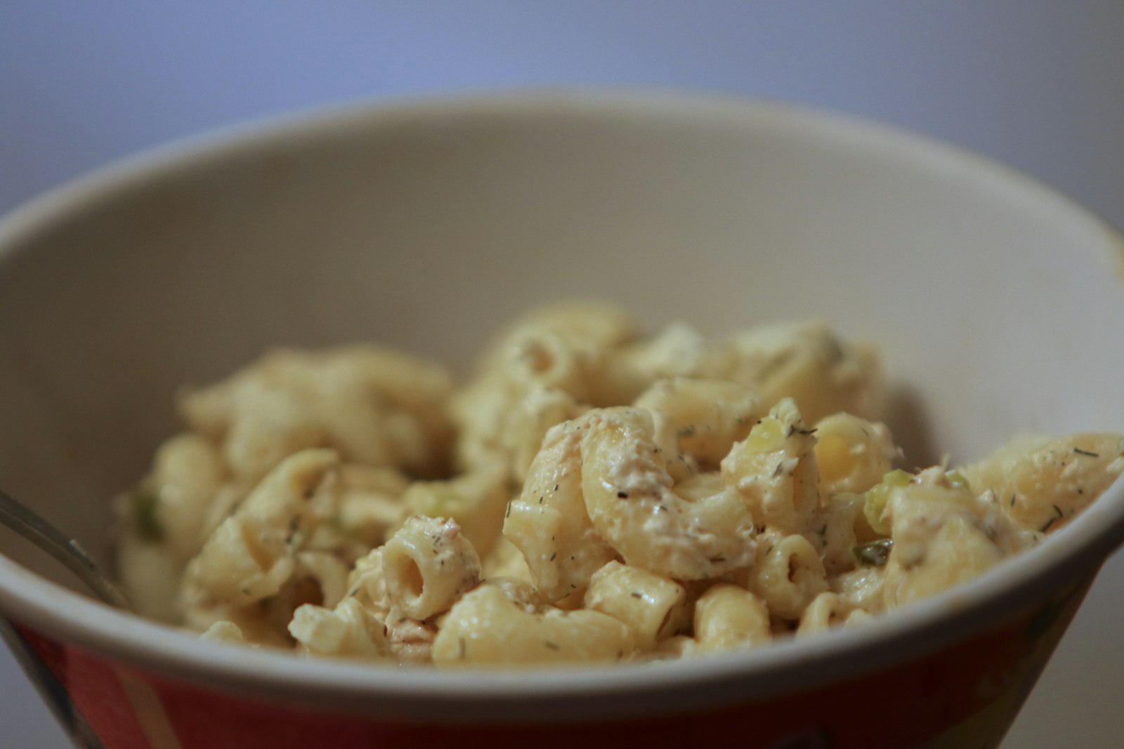 A bowl of creamy mac and cheese