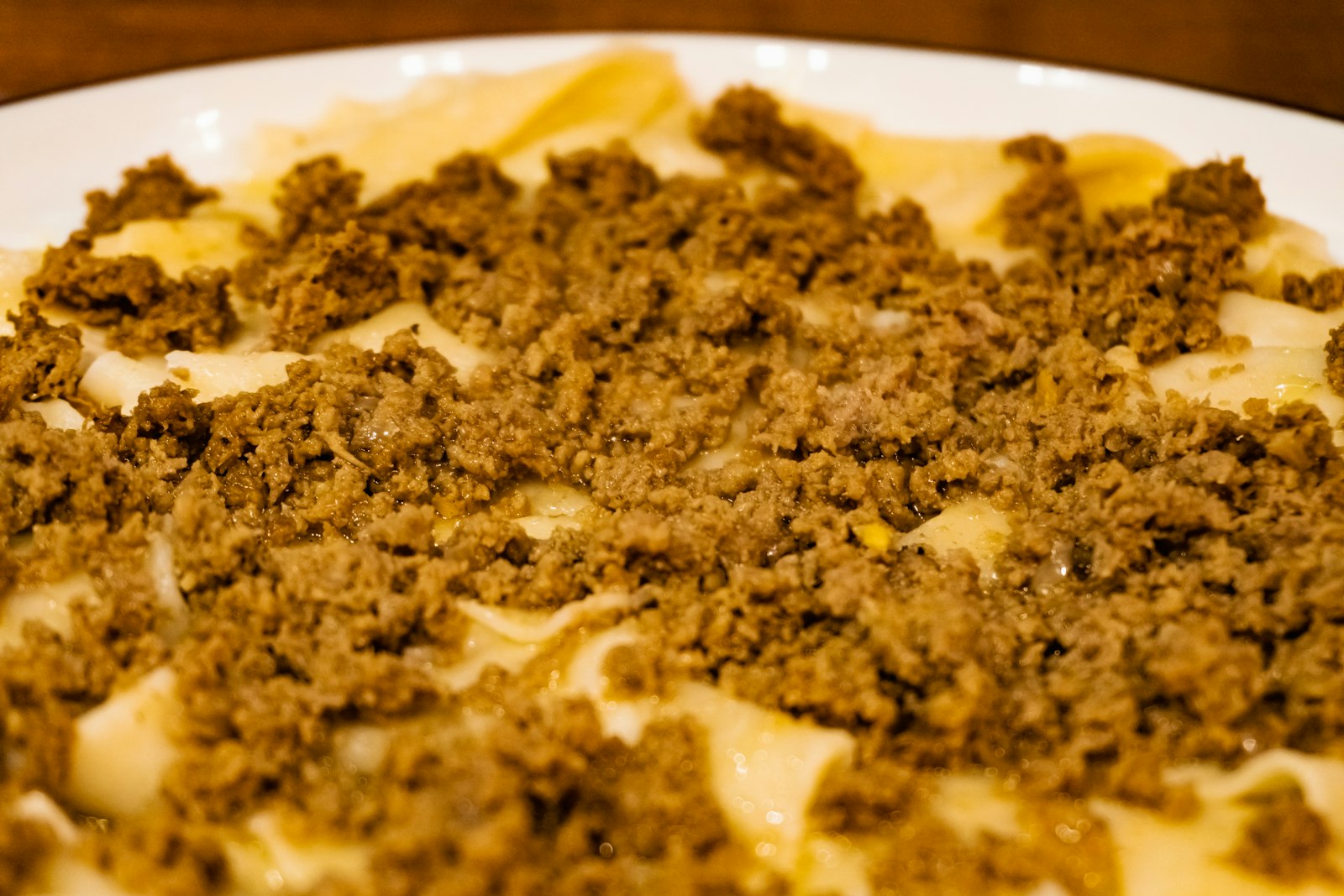 A baked ground beef and potato casserole