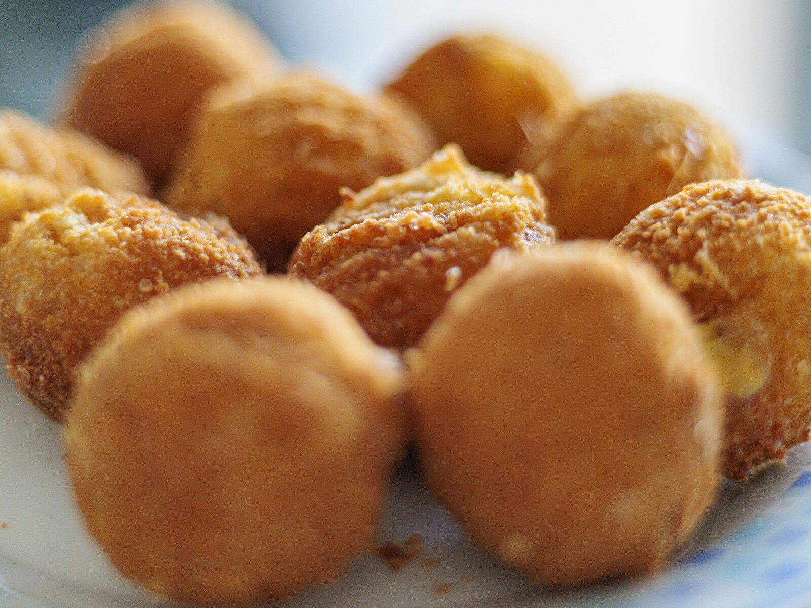Sugar coated baked donut holes