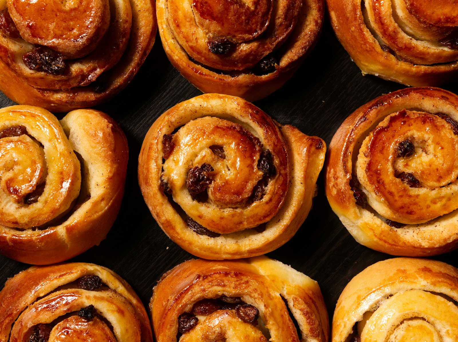 Apple cider cinnamon rolls fresh from the oven