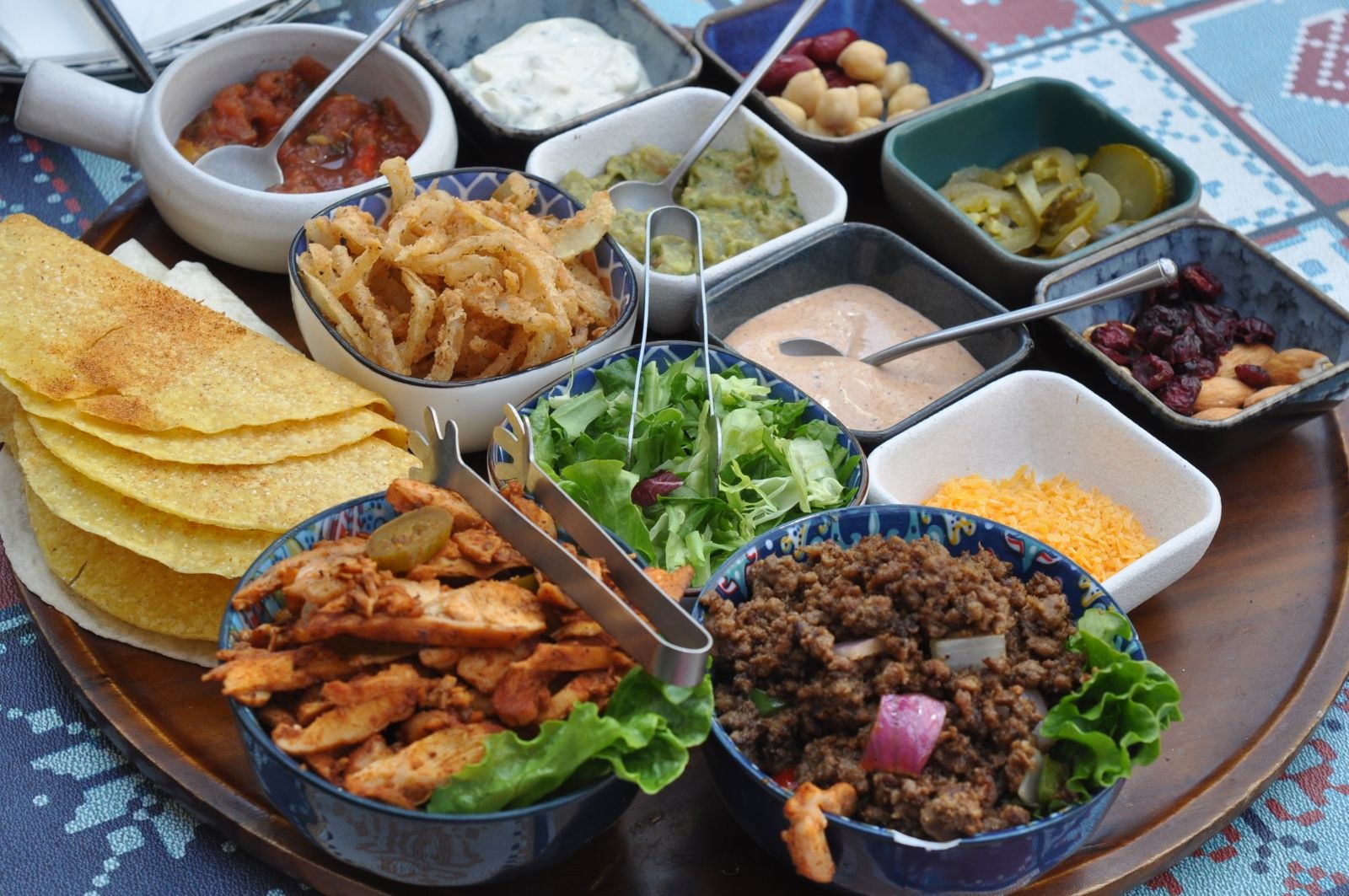 Kitchen prep hacks: taco night toppings set out in small dishes