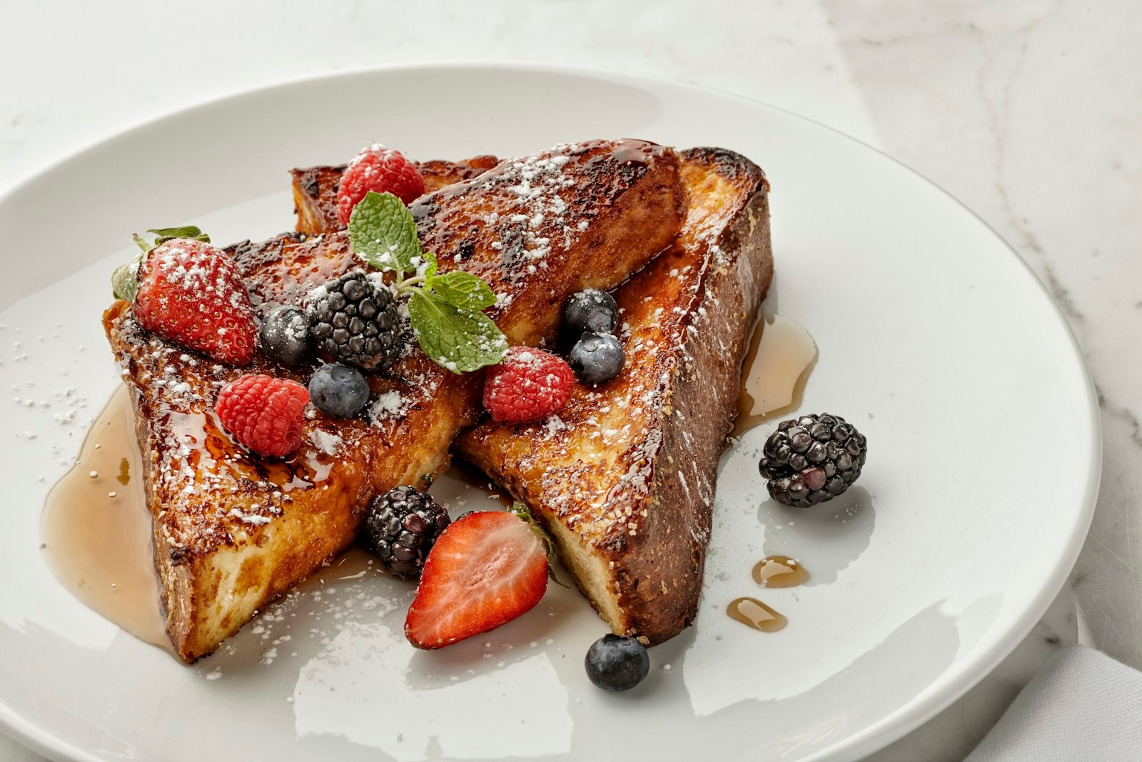 French toast topped with fresh berries