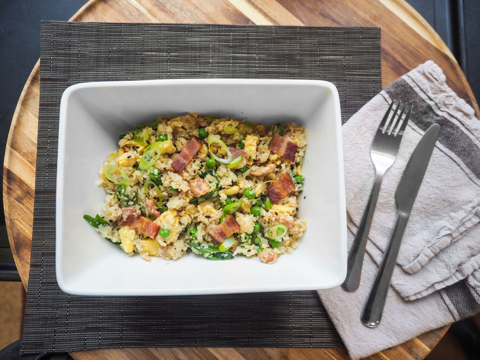 Egg fried rice with vegetables