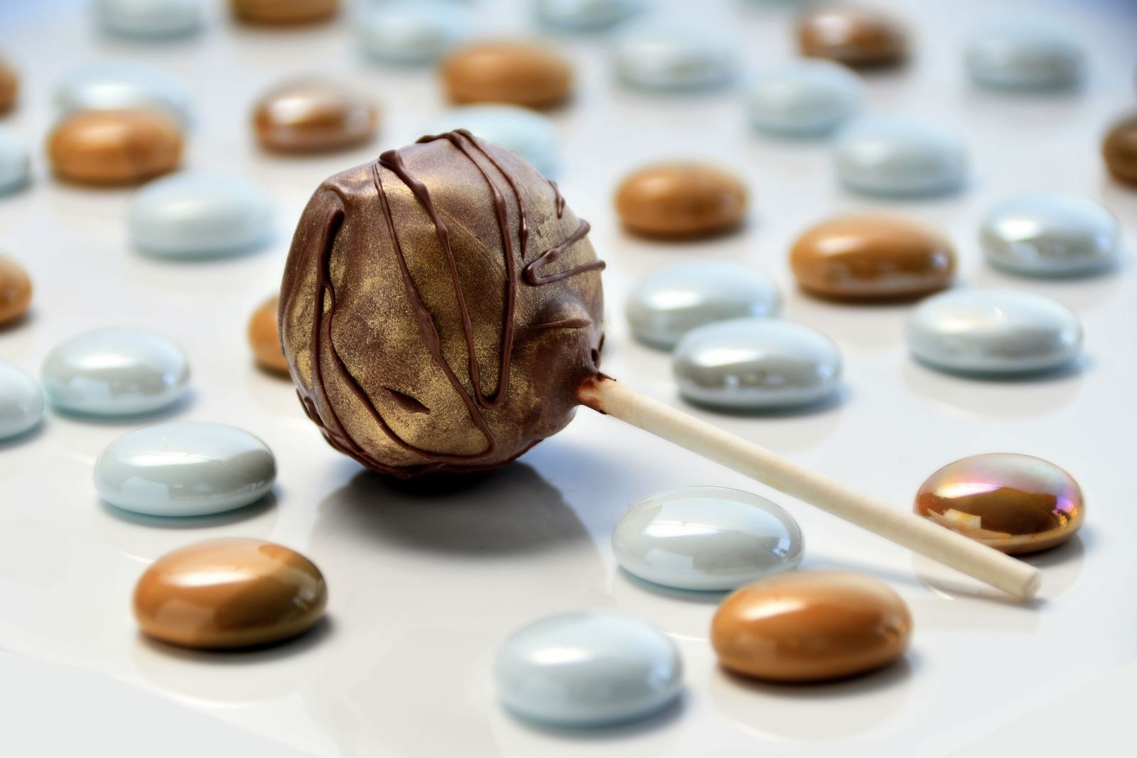Christmas cake pops start with a simple chocolate-dipped cake ball