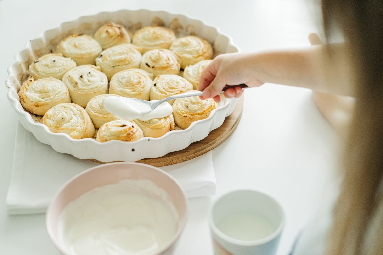 Cinnamon rolls with cream cheese icing