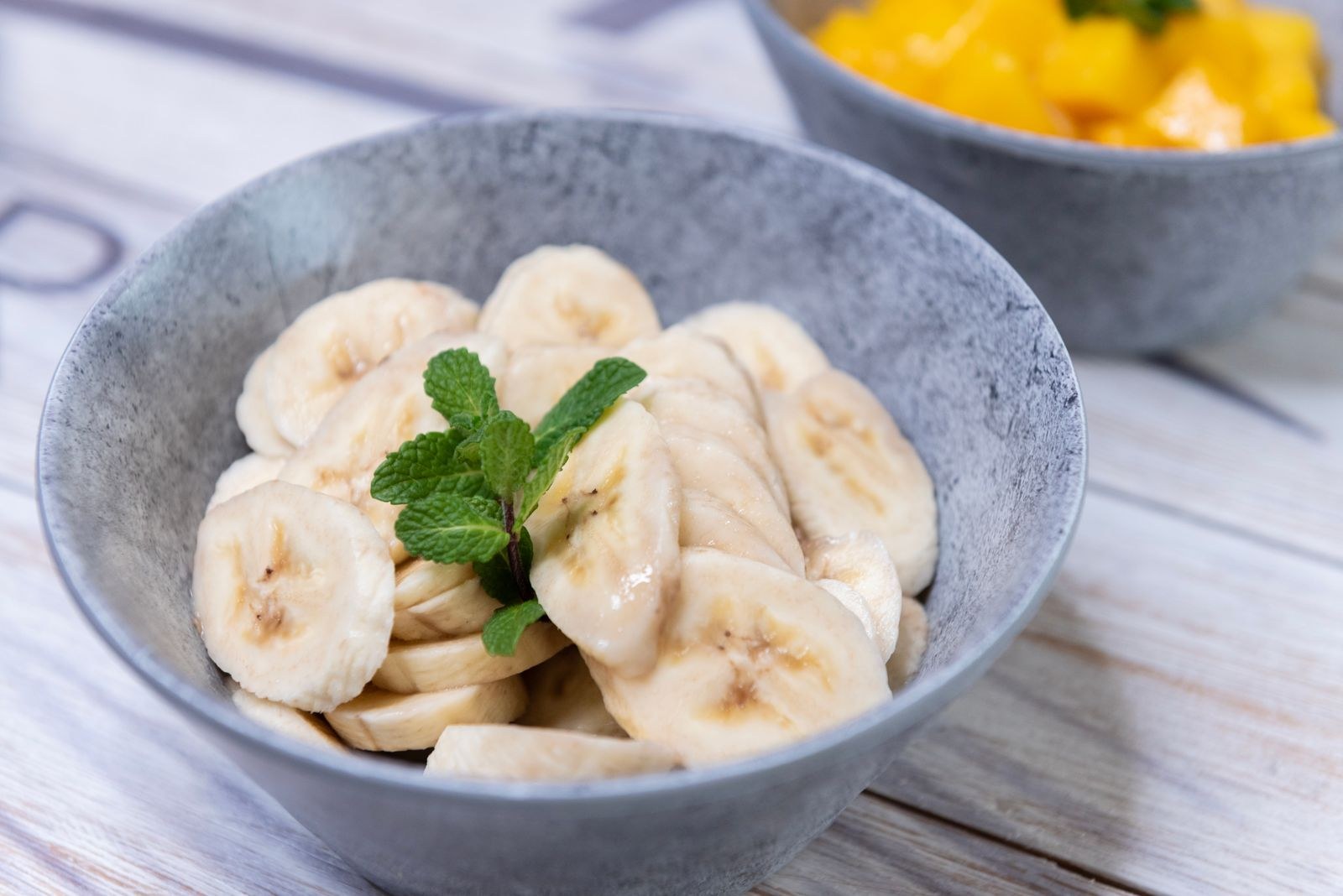 Banana coins in a bowl