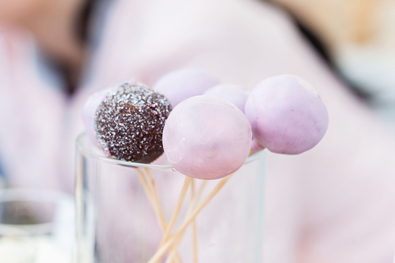 Pink peppermint treats on sticks